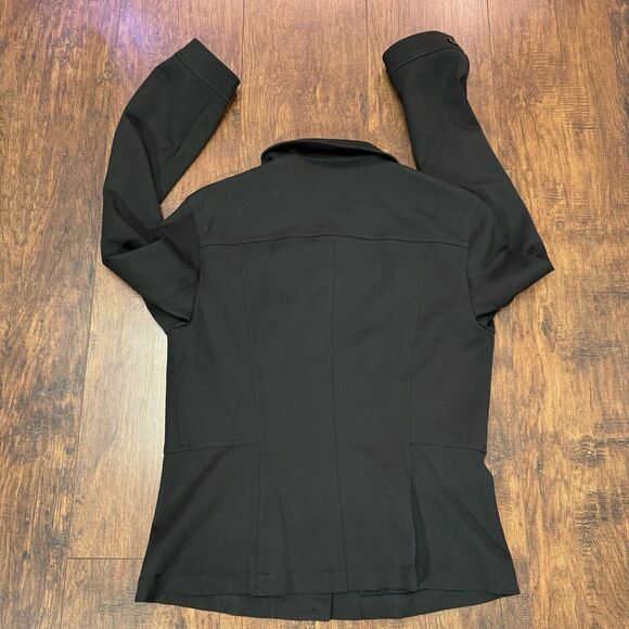 Talbots Womens Jacket Size 4 Black Blazer Minimalist Office Wear Stretch Button - Picture 5 of 5